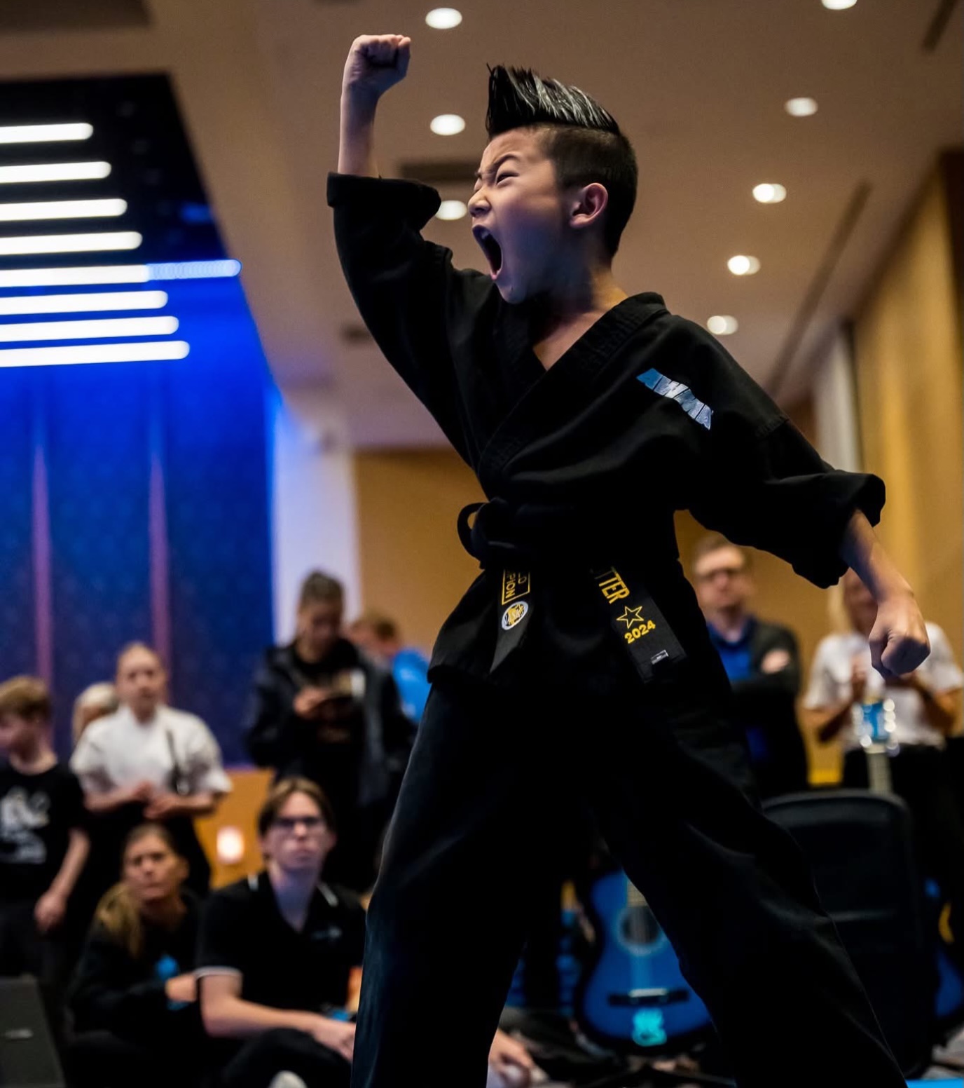 A young martial artist performing at the Memphis Open in NASKA’s official Friday photo
